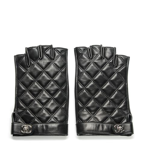 chanel fingerless gloves price|chanel quilted gloves.